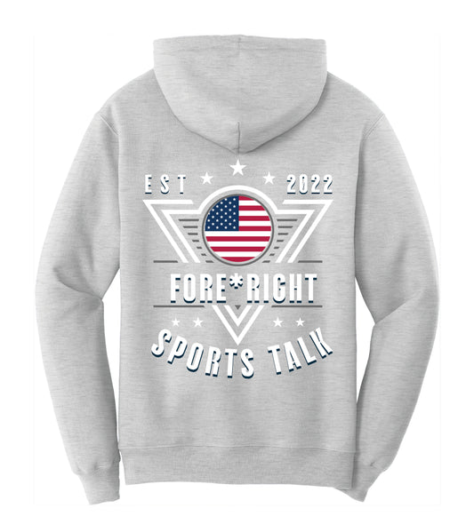 Core Fleece Hoodie - Fore*Right Sports Talk