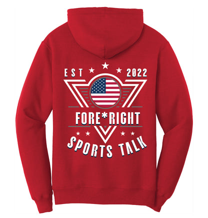 Core Fleece Hoodie - Fore*Right Sports Talk