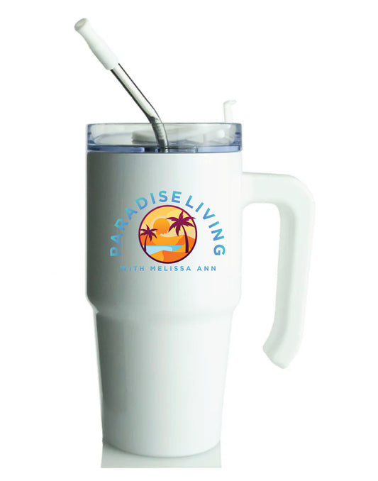 20oz Tumbler w/ Handle - Paradise Living